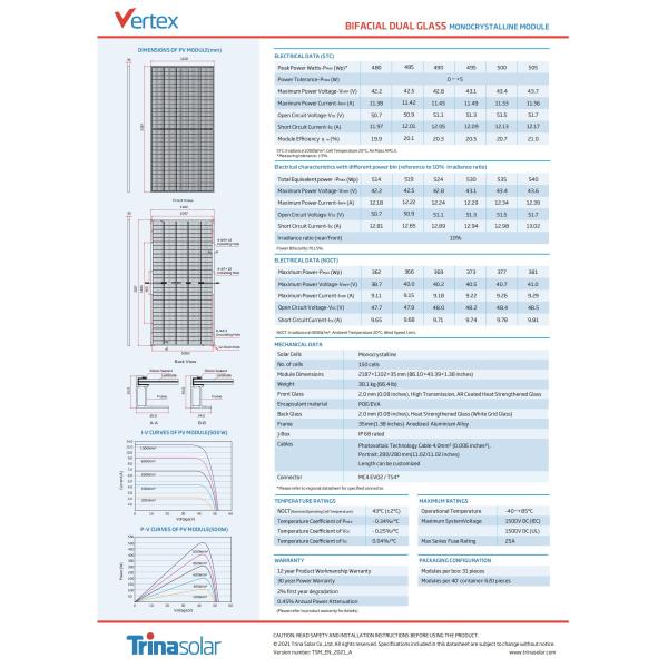 525W 530W Trina Solar Panel 535W 540W 545W Half Cell Panel Mono Half Cell
