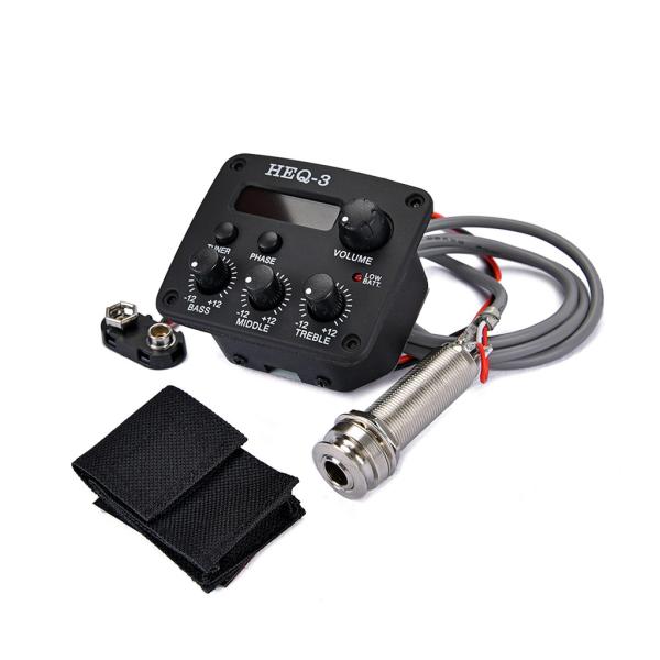 4 Bands Acoustic Guitar Preamp Equalizer With Digital Procedding Tuner