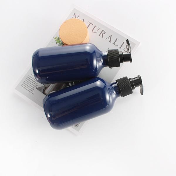 Customized Blue 62mm 10.14oz Boston Shampoo Pump Bottles