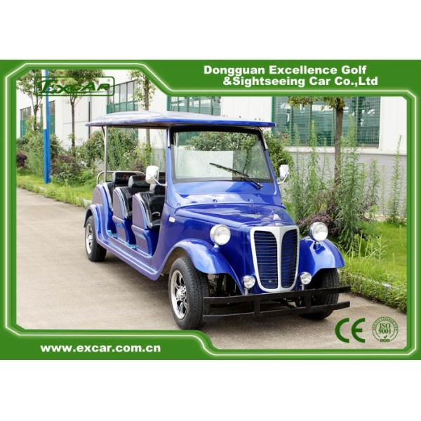 Energy Saving Classic Golf Carts With 3 Row Blue Color Vintage Type