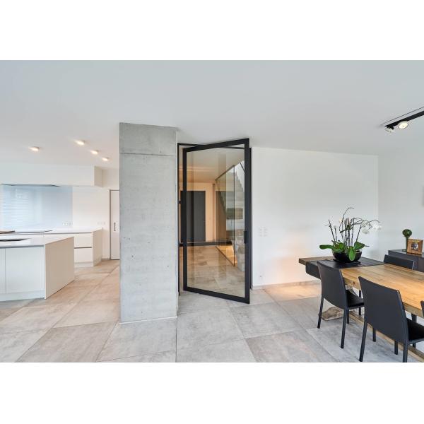 White / Black Aluminium Pivot Doors High Security Double Glazed