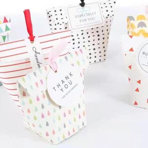  Custom logo printed party favor colorful goodie candy paper gift bag for kids birthday party Manufactures