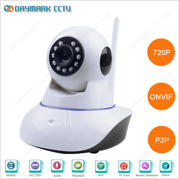 1.0MP P2P ir cut 64g sd card recording camera wifi ip camera