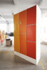 Red Storage Lockers 4 Tier For Leisure Center , Waterproof Commercial Gym Lockers