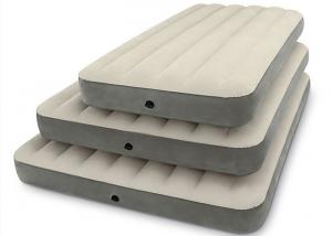 Wear Resistance Twin Size Inflatable Air Mattress Flocked PVC Material