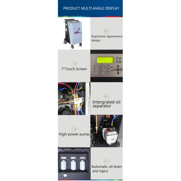 Fully automatic R134a Aircon Car AC Recovery Machine Service Station