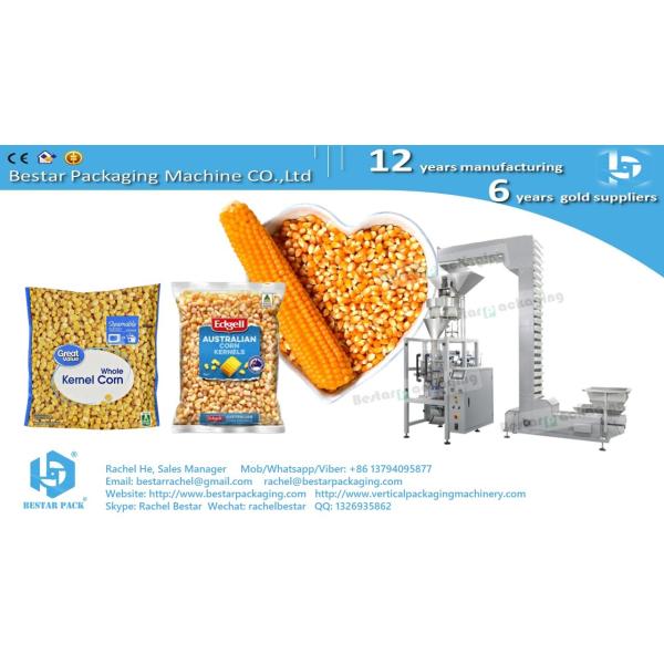 Corn kernels 2KG pouch automatic weighing packaging machine with volumetric cup system BSTV-550BZ