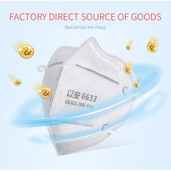 KN95 GB2626 Non Woven 4 Layer Disposable Face Mask With Earloop