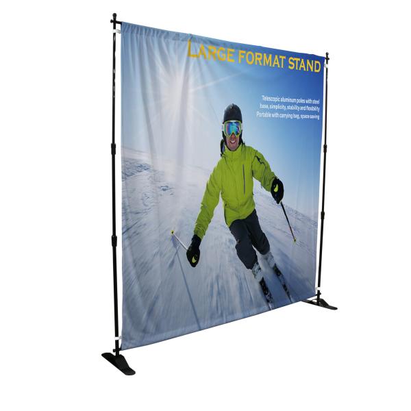 Telescopic Step And Repeat Backdrop Banner Durable Heavy Duty Hardware