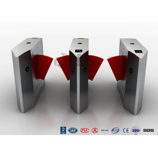 Access Control Flap Barrier Turnstile , Pedestrian Barrier Gate Infrared Sensors