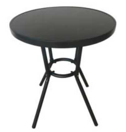 Customized Dia 60cm Steel Outdoor Round Table KD Structure