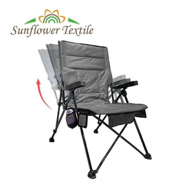 Portable Adjustable Folding Camping Chair Oxford Cloth Fabric Outdoors With Armrest