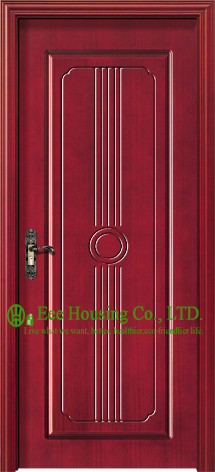 Craft Residential Timber Veneer Wood Bedroom Single Door, Oak Wood Door Exterior For Sale