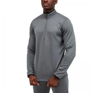  Customize Logo Lightweight 100% Polyester Long Sleeve Half Zip Design T Shirts Men Sportswear Manufactures