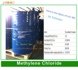  Methylene chloride supplier, Dichloromethane, UN NO.: 1593, CAS NO.: 75-09-2 Manufactures
