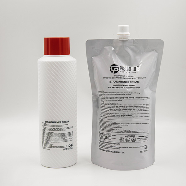 Salon Hair Straightener Lotion Permanent , Straightening Hair Cream Natural Looking