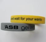 Silicone Bracelet with Debossed Logo, Silicone Wristband with Color Filled.
