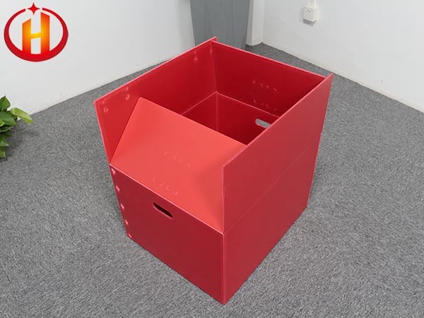 Eco Friendly Corrugated Plastic Packaging Boxes Red Non Toxic