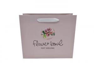 China Elegant  flower Style Custom Printed Personalised Paper Gift Bags with Handles on sale