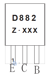 D882S NPN Tip Power Transistors TO-92 Plastic Encapsulated Transistors