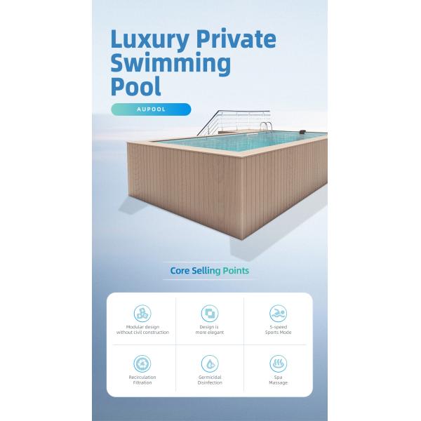 Clear Acrylic Panel Aupool Portable Outdoor Freestanding Container Luxury House Villa