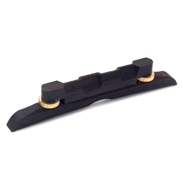4 String Acoustic Mandolin Bridge Replacement Banjo Ebony Upper Bottom Bridge With Two Knobs