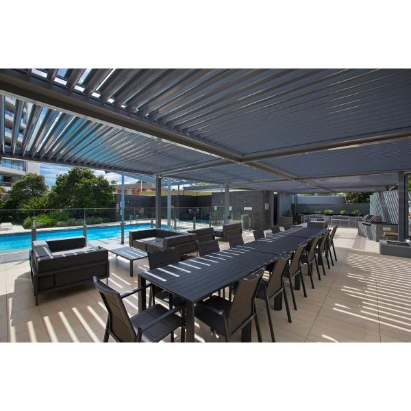 Powder Coating Outdoor Aluminium Pergola Customized Size ISO9001 Certificate