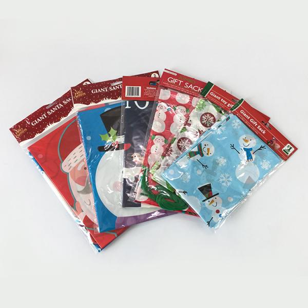 Custom LDPE 65*80cm Plastic Gift Wrap Bags With Drawstring