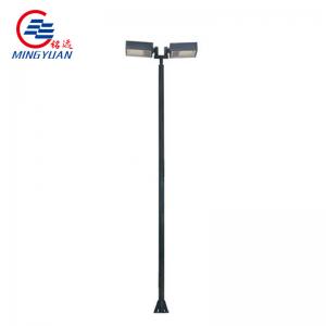 China Polygonal Steel Street Light Pole Hot Dip Q235 Double Arm on sale
