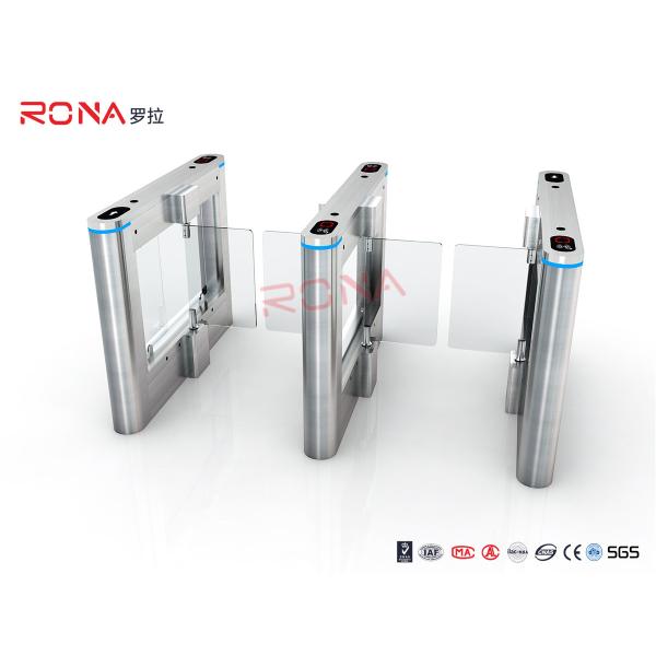 Pedestrian Access Control Security Swing Gate Turnstile With Glass / Acrylic Arm