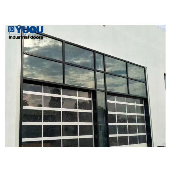 Compact Black Sectional Garage Doors Residential Automatic Aluminum UV Proof