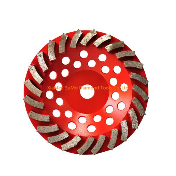 Red Diamond Cup Grinding Wheel  Turbine Segment  4/5/7 Inch Diameter