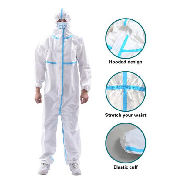 Anti Virus Disposable Isolation Gown , Hospital Waterproof Isolation Gown