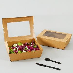 China Others Custom Disposable Takeaway Kraft Paper Lunch Box for Fast Food Microwavable on sale