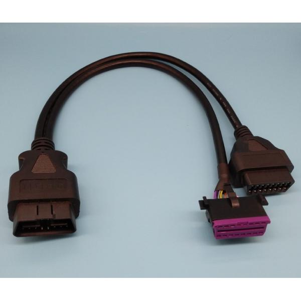 Overmolded OBD2 Y Cable J1962 OBDII OBD2 Male To OBD2 Female Volkswagen OBD2 Female