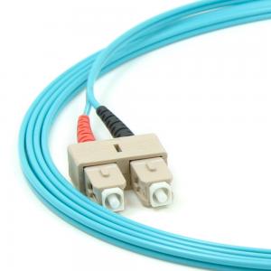  OM3 SC / UPC-SC / UPC Duplex LSZH Multimode Fiber Optic Cable Blue Manufactures