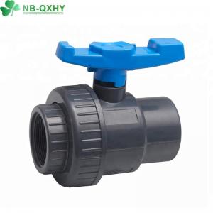 China Straight Through Channel PVC True/Single Ball Valves with EPDM Rubber PVC Ball on sale