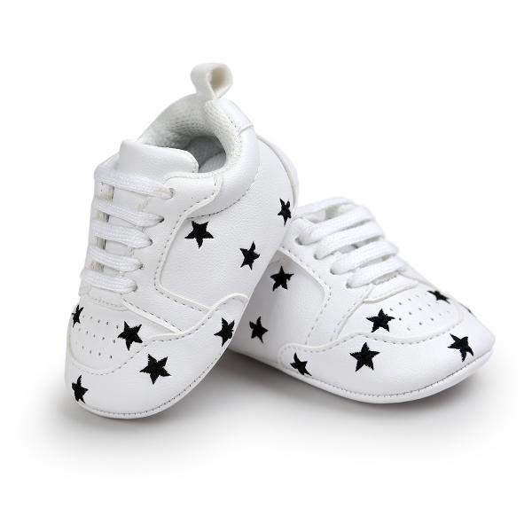 Amazon hot PU Leather sneakers white casual boy shoes new born kids first walking shoes baby boy