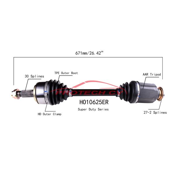 Honda Right Side Cv Axle 1.5L Front Axle Assembly Replacement TPEE Boot