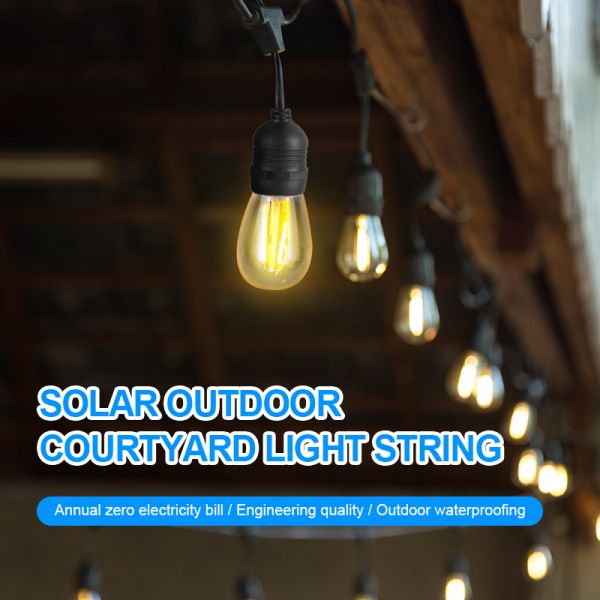 Solar remote control light string dual specification  courtyard exterior wall ambient light