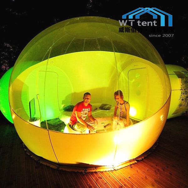 Transparent Inflatable Bubble Tent For Outdoor Camping Site With Air Blower