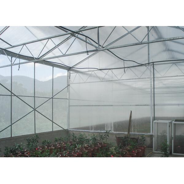 Single Span Polycarbonate PC Sheet Greenhouse With Shading System