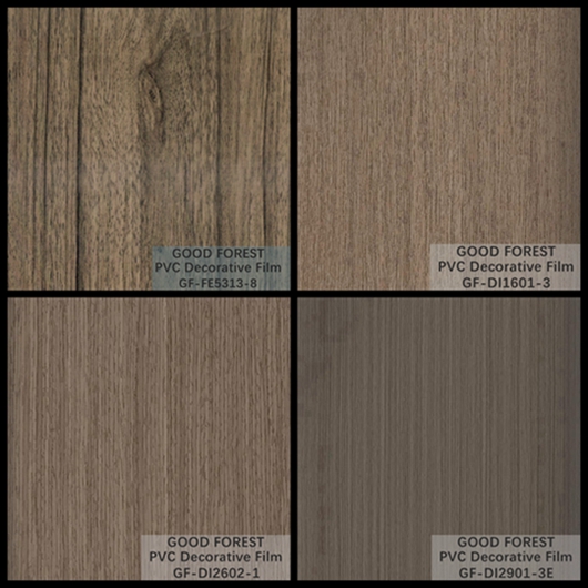 Partition PVC Decorative Film 0.25mm - 0.60mm Thickness Dark Grey Color
