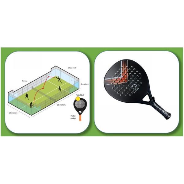 Eva 22 Beach Tennis Paddles Racket Custom Diamond Shaped PU Grip