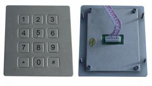  IP65 dot matrix metal 12 keys vandal resistant phone numeric keypad for industrial Manufactures