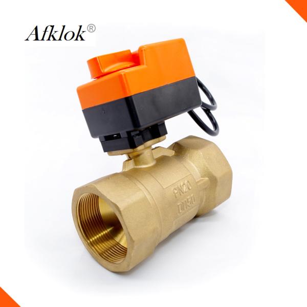 Brass Pneumatic 2 Way Control Valve , High Pressure Ball Valve For Air Conditioner