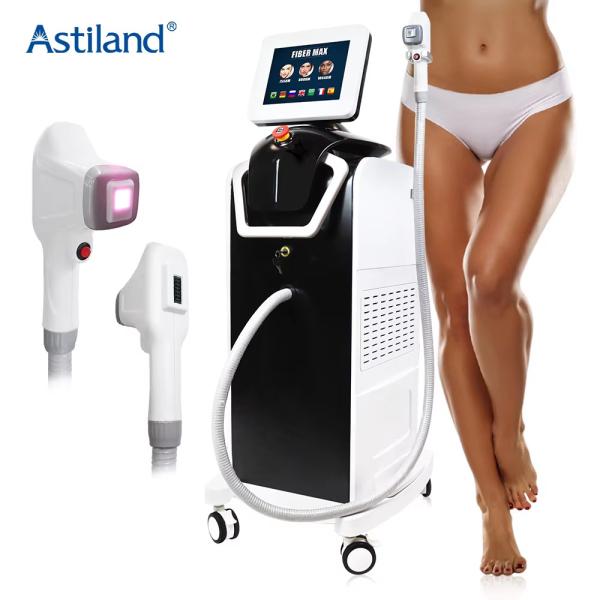 Professional Portable 808nm Fiber Coupled Diode Laser Hair Removal Machine  755nm Wavelengths Beauty Usage Skin Home Free