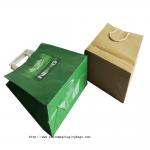 Colorful Wrapping Paper Bag Plastic Material Stand Up Pouch Hand Lenth Handle