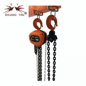  KINGLONG 55-YEAR History Good Sale Red Color Manual Lifting Chain Hoist 3T*3M HSZ-CA Manufactures