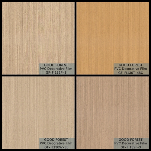 OEM Grain Wood PVC Film Blister Decorative Light Yellow Color Type